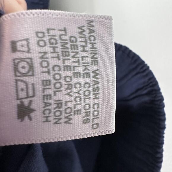 Xirena Pants Womens Small Navy Blue Drawstring Lightweight Made USA Casual - Picture 8 of 13